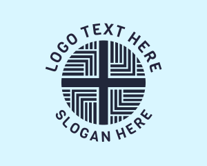 Youth Group - Blue Cross Circle logo design