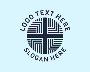 Biblical - Blue Cross Circle logo design