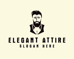Suit - Gentleman Tuxedo Suit logo design