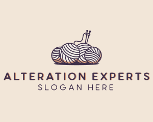 Sewing Ball Yarn  logo design