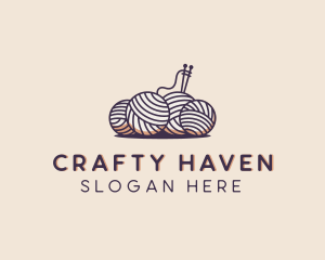 Diy - Sewing Ball Yarn logo design