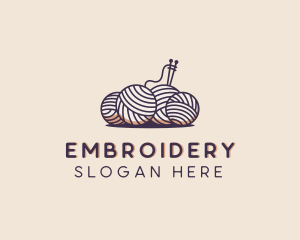 Sewing Ball Yarn  logo design