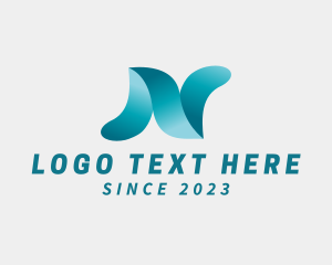 Modern Digital Tech Letter N logo design