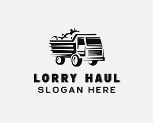 Dump Truck Hauling Construction logo design