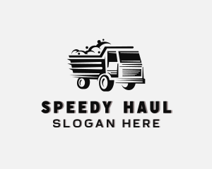 Dump Truck Hauling Construction logo design