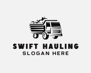 Hauling - Dump Truck Hauling Construction logo design