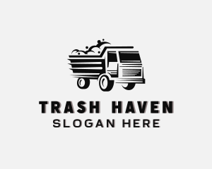 Dump Truck Hauling Construction logo design