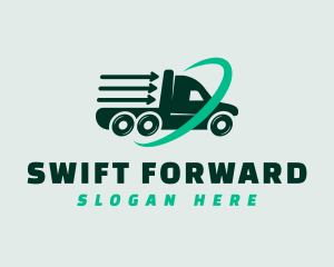 Forwarder - Forward Transport Truck logo design