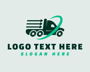 Trucker - Forward Transport Truck logo design