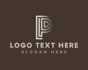 Letter P - Corporate Media Advertising logo design