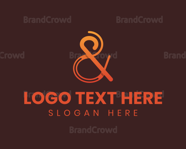 Orange Ampersand Gradient Logo