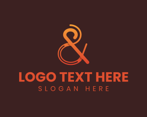 Orange - Orange Ampersand Gradient logo design