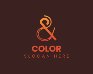 Institution - Orange Ampersand Gradient logo design