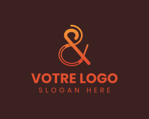 Lettering - Orange Ampersand Gradient logo design