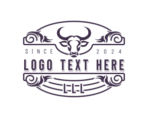 Emblem - Bullfighter Cowboy Rodeo logo design