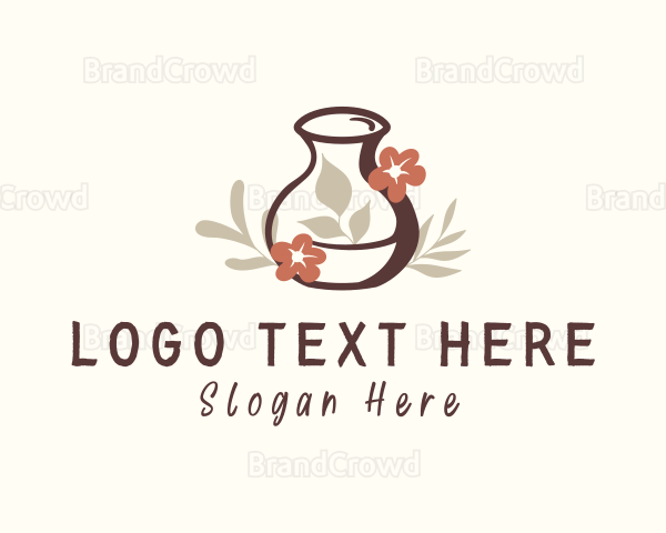 Flower Vase Ceramic Logo