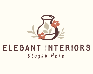 Flower Vase Ceramic logo design