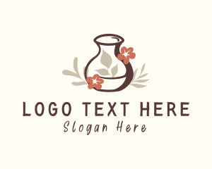 Porcelain - Flower Vase Ceramic logo design