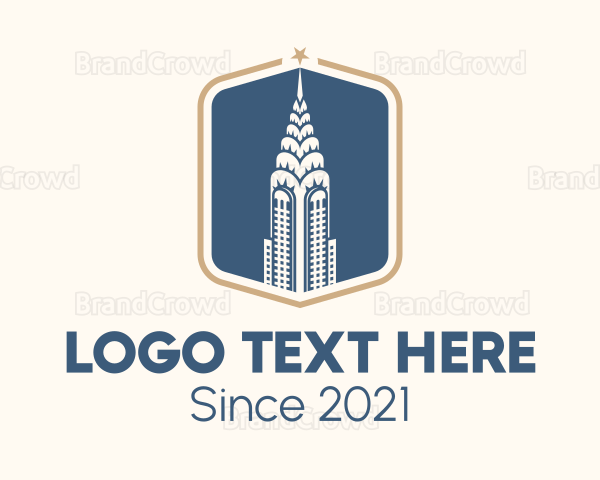 Blue Chrysler Building Logo