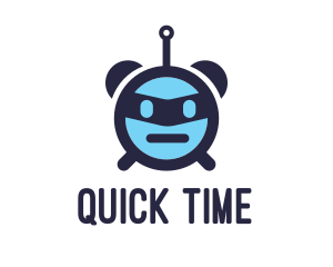 Minute - Blue Alarm Robot logo design