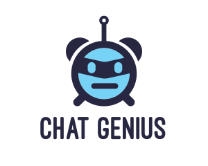 Chatbot - Blue Alarm Robot logo design