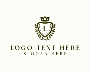 Royalty - Regal Crown Shield logo design