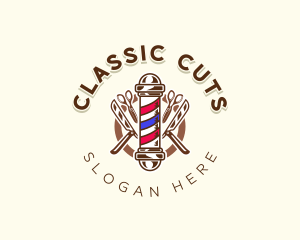 Barber Grooming Razor logo design