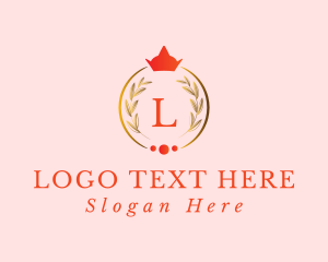 Fashion Designer - Royal Wreath Crown logo design