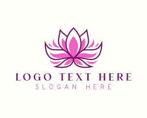 Relaxation - Wellness Lotus Flower logo design