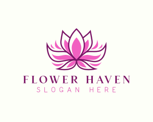 Wellness Lotus Flower logo design