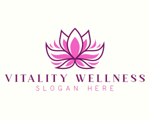 Wellness Lotus Flower logo design