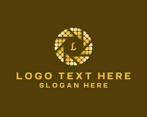 Blogging - Pixel Camera Shutter Photography logo design