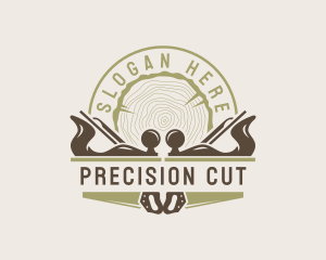 Handsaw - Lumberjack Hand Planer Carpentry logo design