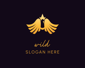 Elegant Avian Bird Crown  Logo