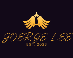Eagle - Elegant Avian Bird Crown logo design