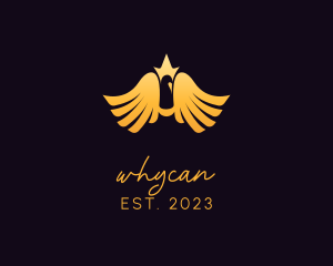 Flying - Elegant Avian Bird Crown logo design
