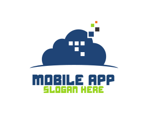 File Transfer - Cloud Pixel Technology logo design