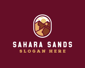 Sahara - Desert Mountain Trekking logo design