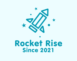 Blue Toy Rocket logo design