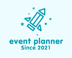 Space - Blue Toy Rocket logo design