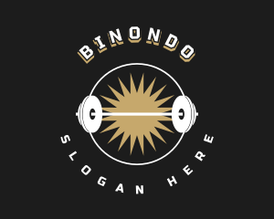 Trainer - Vintage Gym Powerlifting logo design