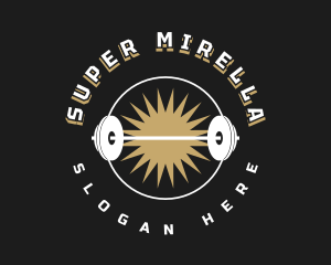 Strongman - Vintage Gym Powerlifting logo design