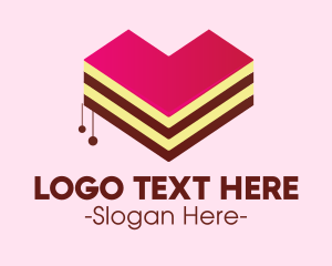 Waffle - Sweet Heart Cake logo design