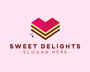Sweet Heart Cake  logo design