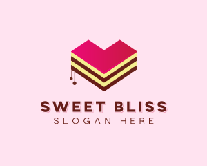 Sweet Heart Cake  logo design