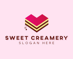 Sweet Heart Cake  logo design