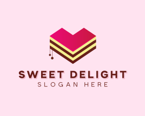 Sweet Heart Cake  logo design