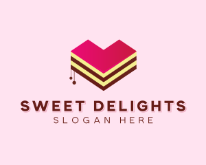 Sweet Heart Cake  logo design