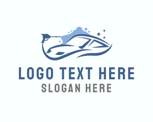 Car - Car Pressure Hose Cleaning logo design