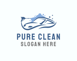 Car Pressure Hose Cleaning logo design